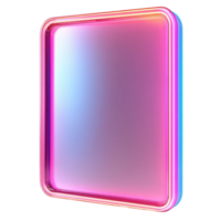 Neon Gradient Frame on Transparent Background png