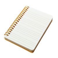 Open Notebook with balnk page on Transparent Background png