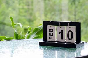 10th February table calendar with customizable space for text or ideas photo