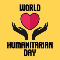 World humanitarian day illustration vector