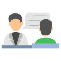 Patient consult with doctor vector