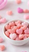 valentine's day candy in bowl photo