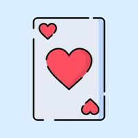 Love Card Icon Illustration, with Soft Color Flat Design Style vector