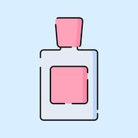 Perfume Icon Illustration, Soft Color Flat Design Style vector