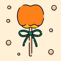 Candy Icon Illustration with Flat Design Style vector