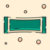 Wrapped Candy Icon Illustration with Flat Design Style vector