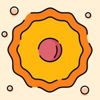 Pastry Icon Illustration with Flat Design Style vector