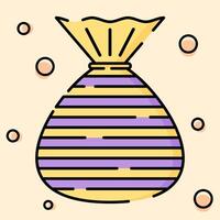 Wrapping Candy Icon Illustration with Flat Design Style vector