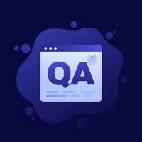 QA icon, Quality Assurance, design vector