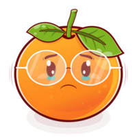 orange fearful character design png