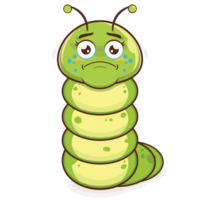 worm crying cartoon design png