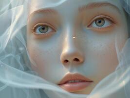 Curiosity and Contemplation Reflected in Eyes - Expression of Wonder and Inquiry photo