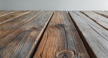 Wooden planks with rich wood texture as a rustic background for design photo