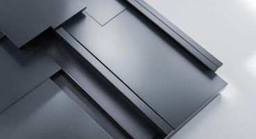 abstract technology background features a sleek gray metal design with photo