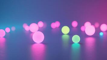 Abstract background with glowing neon circlesAbstract background with glowing neon circles. photo