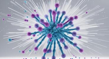 Molecular Structure Animation with Exploding Particle Effect photo