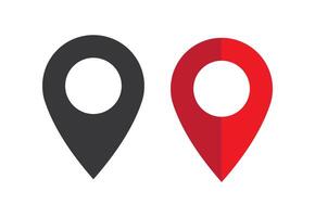 Location icon, map logo for maps google maps, sign, route, position, and symbol on black and red colour. vector