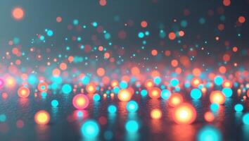 Abstract background with glowing colorful dots and lights.Abstract background with glowing colorful dots and lights. photo