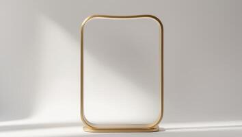 Golden Wavy Frame Product Display Stand Background photo