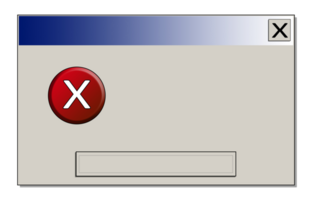 A computer error box with few graphical elements, ready to be customized with your text. Original design. Isolated. png