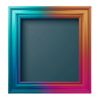 Gradient Frame with a Teal and Orange Hue png