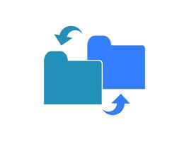 Data transfer or exchange icon vector