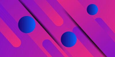 Abstract purple and pink gradient illustration background with purple rectangle pattern and 3d view circles. Dynamic and luxury design. Eps10 vector