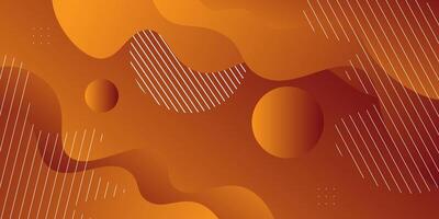Simple wave background with orange gradient textured background design in 3D style. Eps10 vector