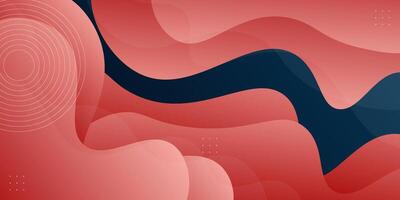 Modern geometric business banner design in pink and dark blue. Creative banner design with wave shape as template. Simple horizontal banner. Eps10 vector