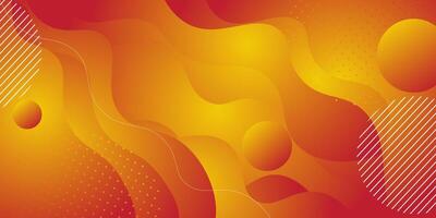 Modern abstract orange wave background with colorful bright gradient. Simple background design with abstract geometric pattern. vector