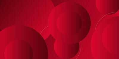Dynamic red gradient 3D abstract background with circle and line pattern. Red gradient colorful background. Eps10 vector