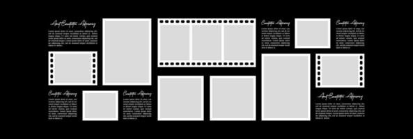 Template Collage Frames for photo Creative vector