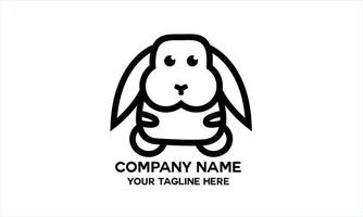 rabbit outline icon vector