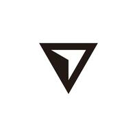 triangles arrow up simple simplicity geometric logo vector