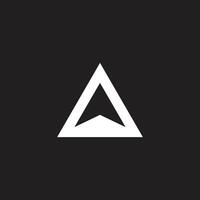 triangles arrow up negative space simple geometric logo vector