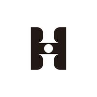 letter ht abstract simple geometric logo vector