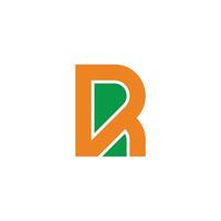 letters dr simple colorful geometric logo vector