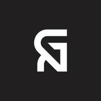 letter ng simple geometric linear logo vector