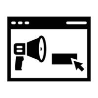 Call To Action Glyph Icon Design For Personal nad Commercial Use vector