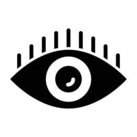 Eye Glyph Icon Design For Personal nad Commercial Use vector