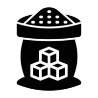 Sugar Bag Icon Design For Personal nad Commercial Use vector