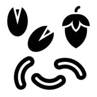 Nuts Icon Design For Personal nad Commercial Use vector