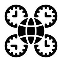 Time Zone Icon Design For Personal nad Commercial Use vector