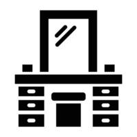 Dressing Table Icon Design For Personal nad Commercial Use vector