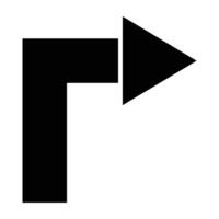 Turn Right Icon Design For Personal nad Commercial Use vector
