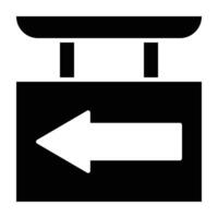 Signboard Left Icon Design For Personal nad Commercial Use vector