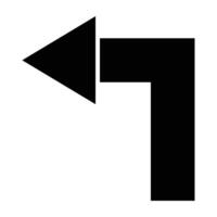Turn Left Icon Design For Personal nad Commercial Use vector