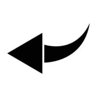 Curved Left Icon Design For Personal nad Commercial Use vector