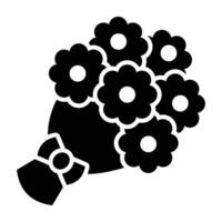 Flower Bouquet Icon Design For Personal nad Commercial Use vector