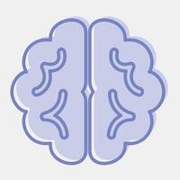 Icon brain. Artificial intelligence elements. Icon in two tone style. vector